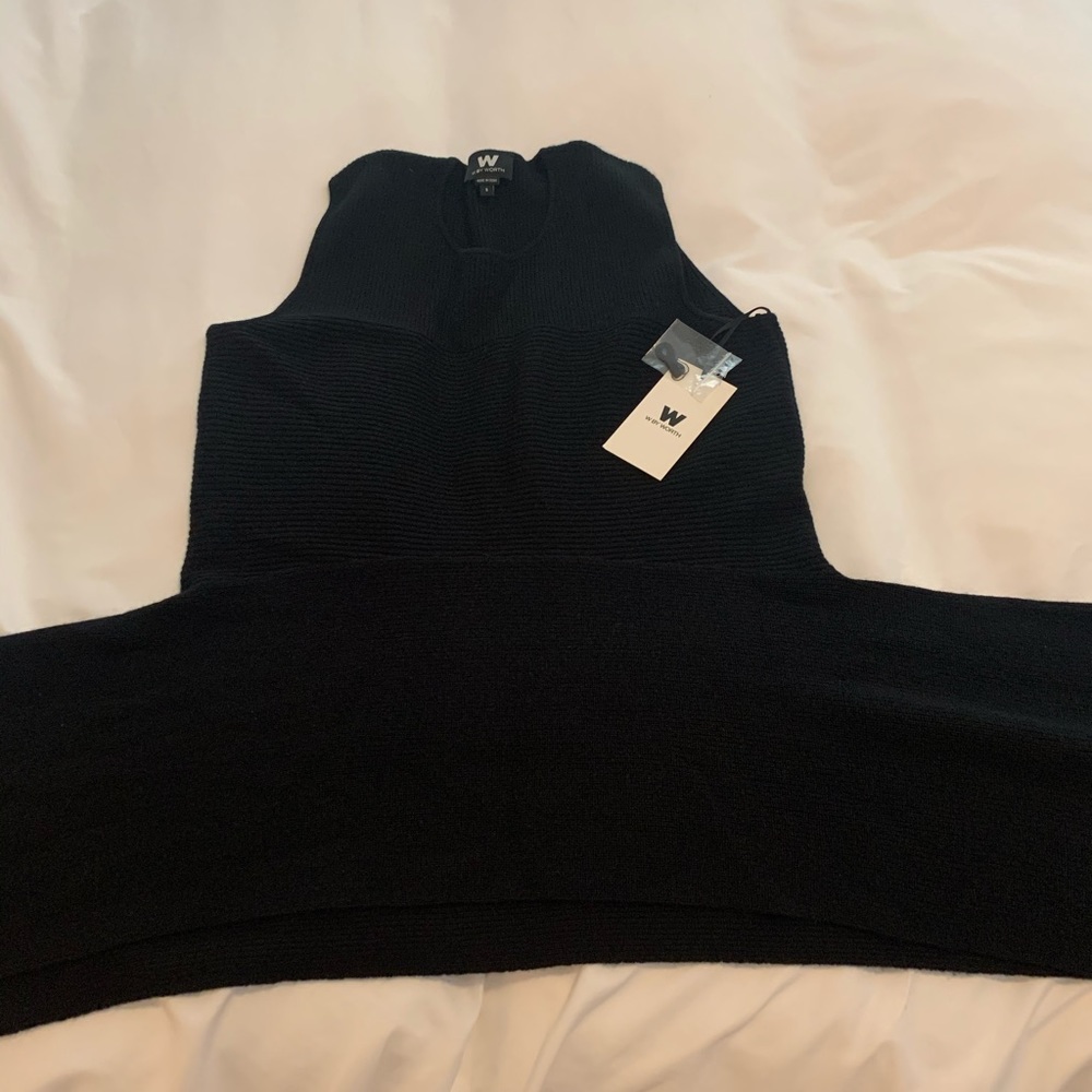 W by Worth size S NWT sleeveless black sweater